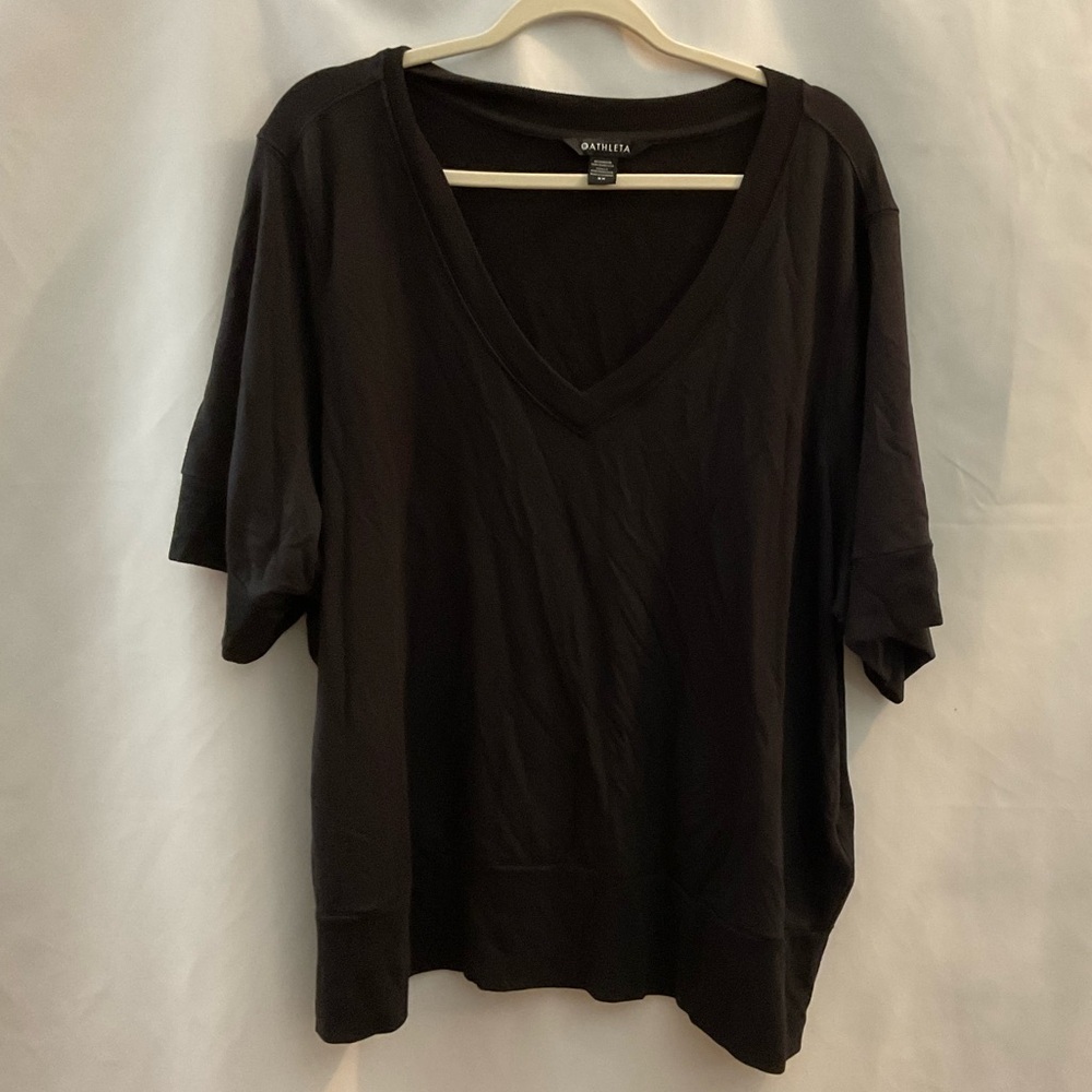 Athleta V-Neck Top Black 3X